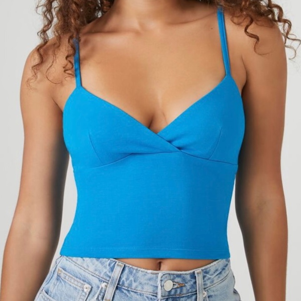 Blue cropped cami
